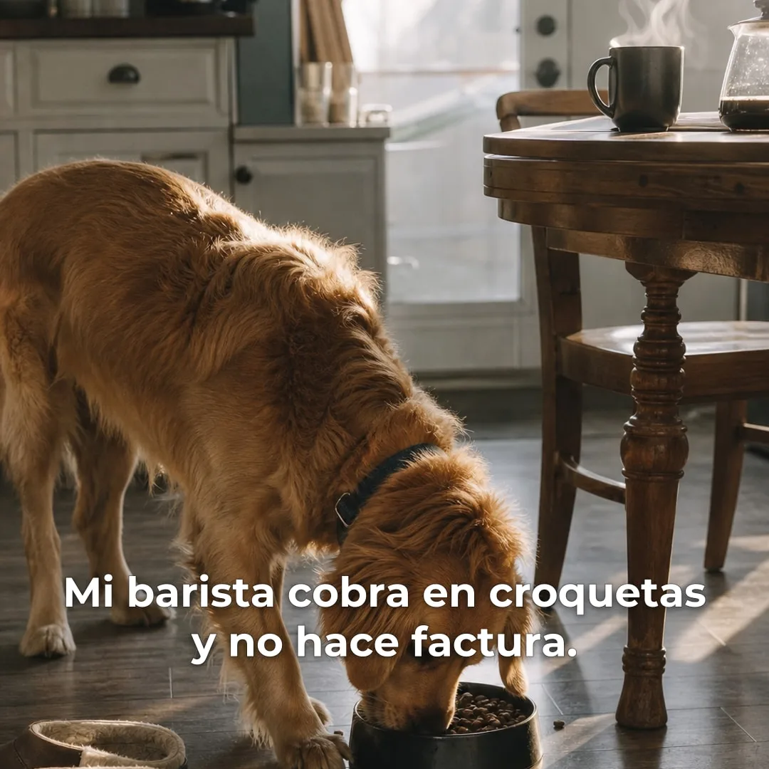 El mejor café es el que te tomas mientras tu perro desayuna a tu lado.

Guárdalo