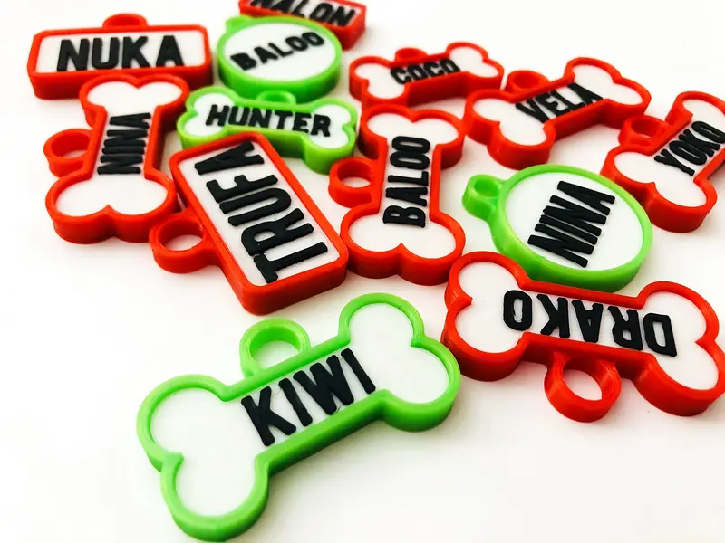 Huesitos de colores: Kiwi, Trufa, Baloo, Hunter, Nina y Coco